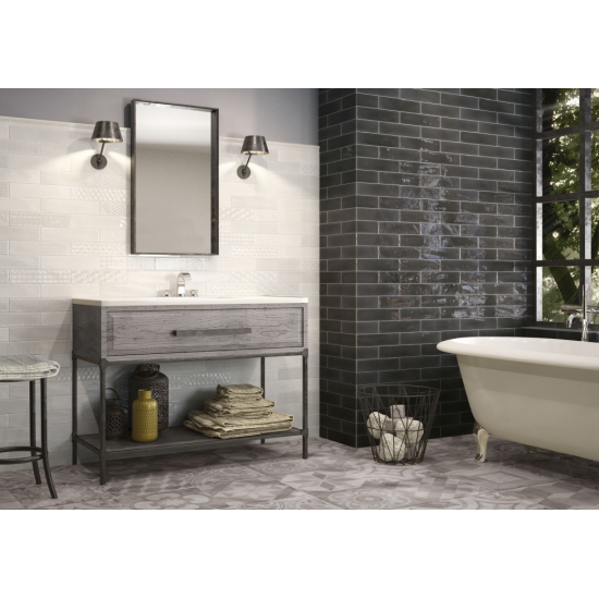 Πλακάκι Opal Snow 7,5x30 Γυαλιστερό